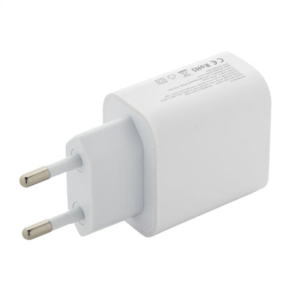 Recharge újrahasznosított ABS USB fali töltő fehér – Dekormunka – további kép 4