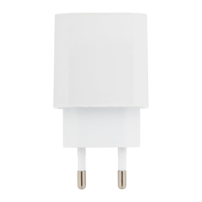Recharge újrahasznosított ABS USB fali töltő fehér – Dekormunka – további kép 5