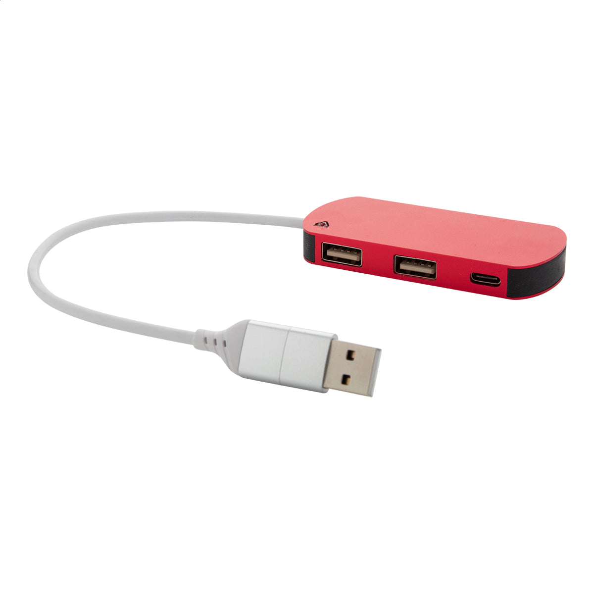 Raluhub újrahasznosított alumínium USB hub piros – Dekormunka