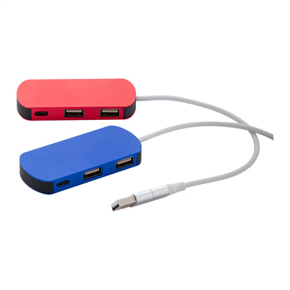 Raluhub újrahasznosított alumínium USB hub kék – Dekormunka – további kép 3