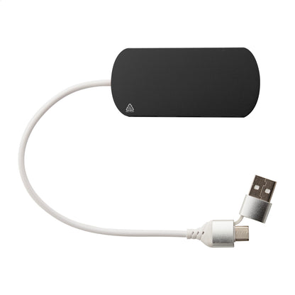 Raluhub újrahasznosított alumínium USB hub fekete – Dekormunka – további kép 3