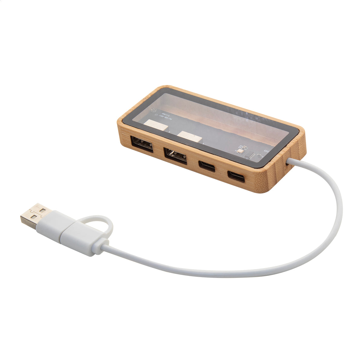 SeeHub bambusz átlátszó USB hub natúr – Dekormunka – további kép 2