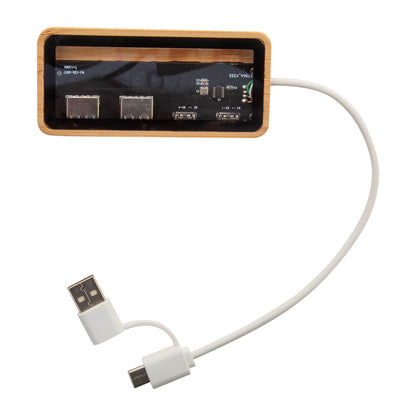 SeeHub bambusz átlátszó USB hub natúr – Dekormunka – további kép 3