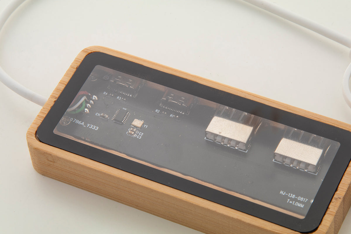 SeeHub bambusz átlátszó USB hub natúr – Dekormunka – további kép 4