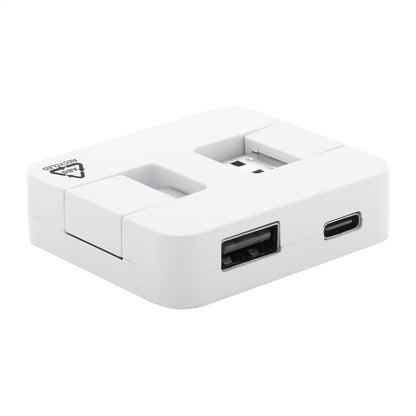 Rahubu újrahasznosított ABS USB hub fehér – Dekormunka