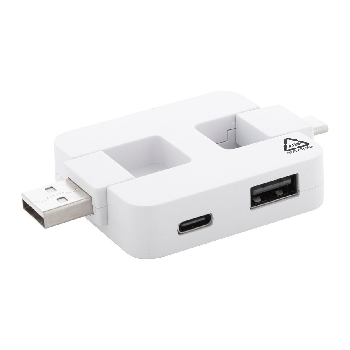 Rahubu újrahasznosított ABS USB hub fehér – Dekormunka – további kép 6
