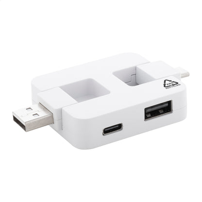 Rahubu újrahasznosított ABS USB hub fehér – Dekormunka – további kép 6