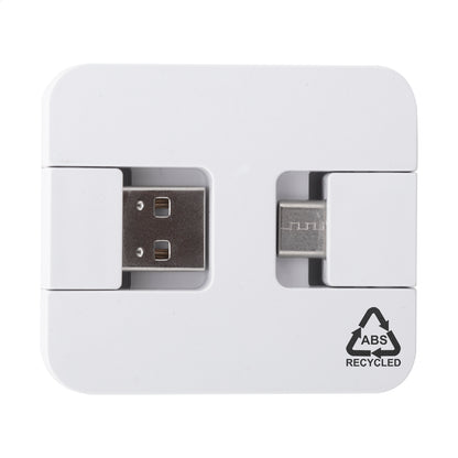 Rahubu újrahasznosított ABS USB hub fehér – Dekormunka – további kép 7