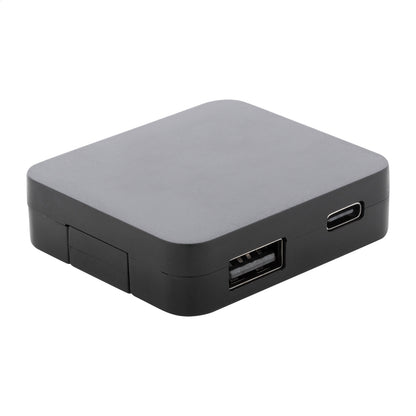 Rahubu újrahasznosított ABS USB hub fekete – Dekormunka – további kép 3