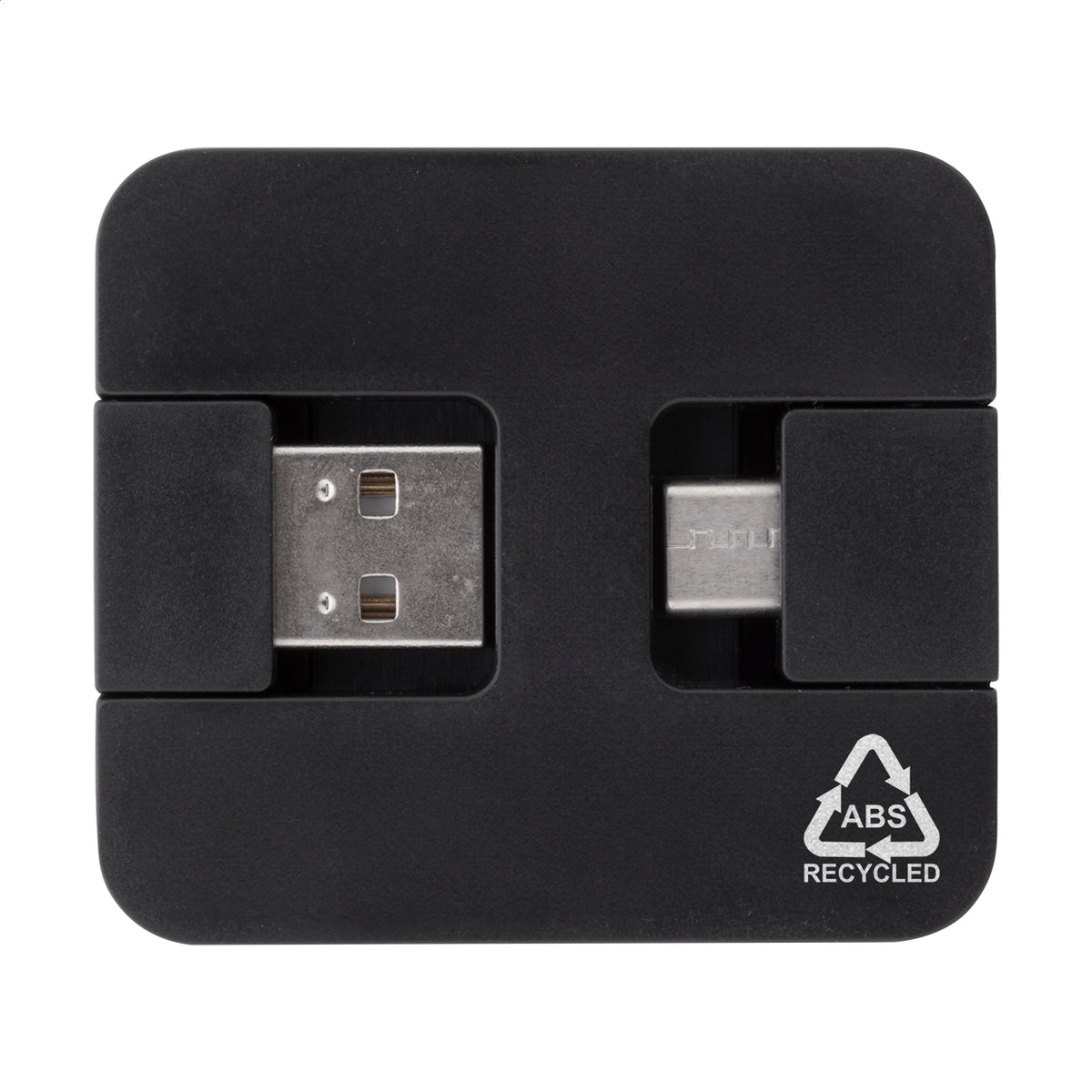 Rahubu újrahasznosított ABS USB hub fekete – Dekormunka – további kép 6