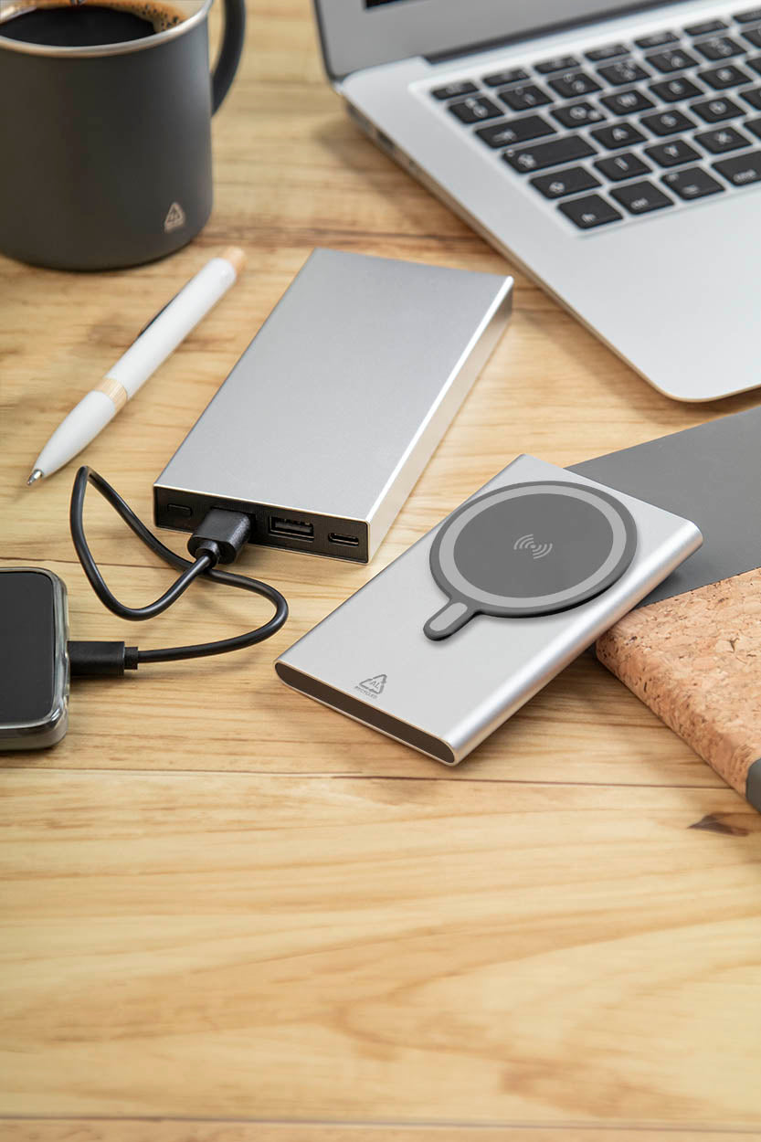 RaluStick újrahasznosított alumínium power bank ezüst – Dekormunka – további kép 5
