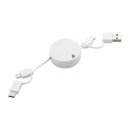 Rascop újrahasznosított ABS USB töltőkábel fehér – Dekormunka – további kép 2