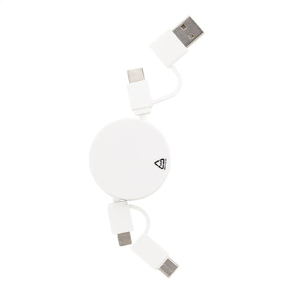 Rascop újrahasznosított ABS USB töltőkábel fehér – Dekormunka – további kép 4