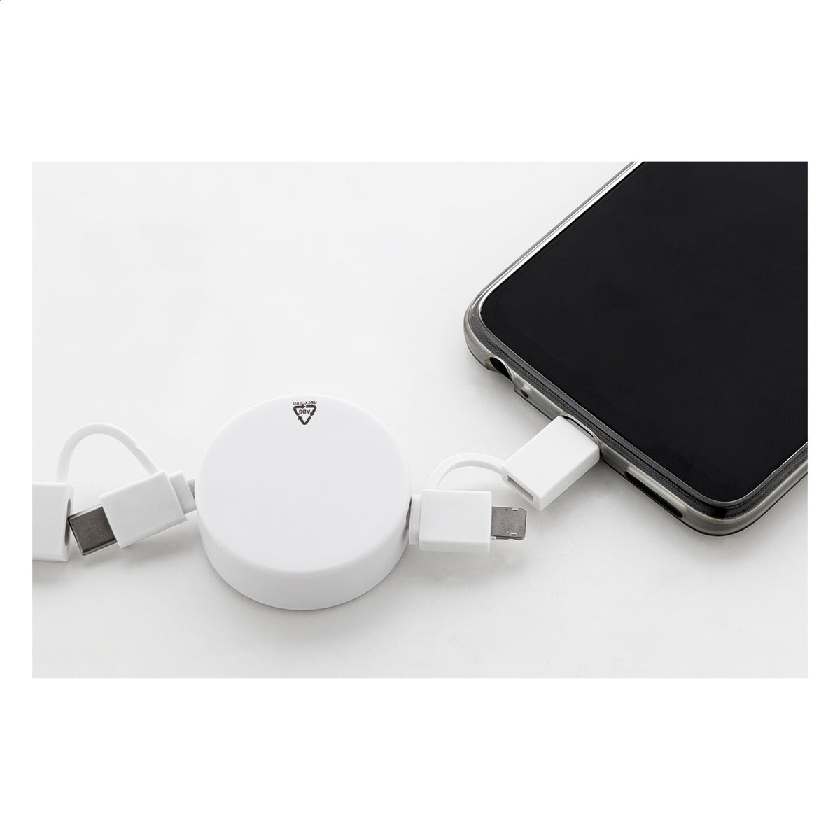 Rascop újrahasznosított ABS USB töltőkábel fehér – Dekormunka – további kép 3