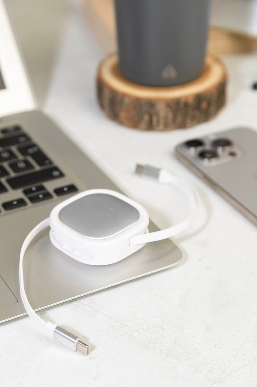 Cabsle Plus újrahasznosított ABS 60 W-os USB-C töltőkábel fehér – Dekormunka – további kép 4
