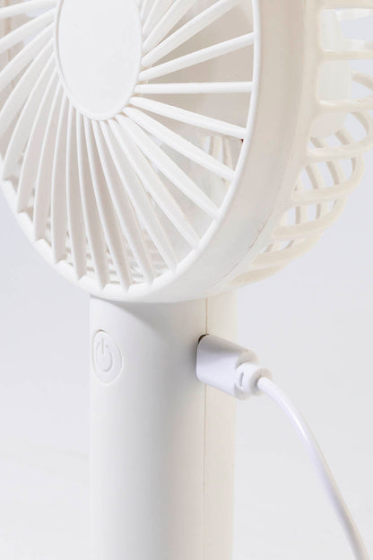 Chillmax újrahasznosított műanyag (PP) RPP újratölthető kézi ventilátor fehér – Dekormunka – további kép 4