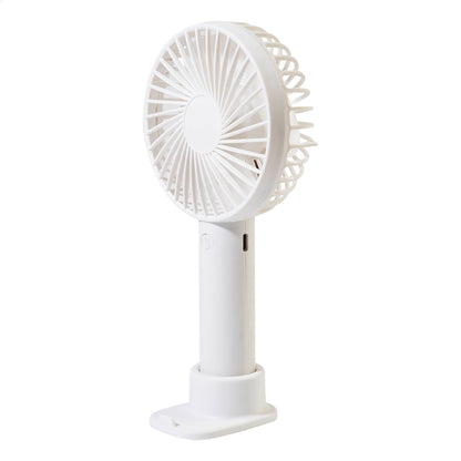 Chillmax újrahasznosított műanyag (PP) RPP újratölthető kézi ventilátor fehér – Dekormunka – további kép 7