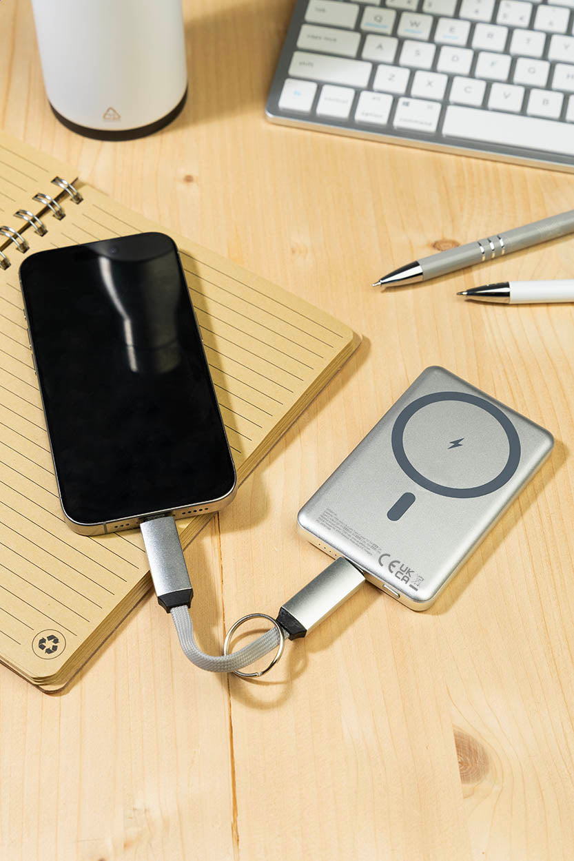 RaluLux újrahasznosított alumínium power bank ezüst – Dekormunka – további kép 5