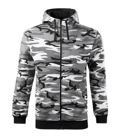 Camo Zipper - Felső férfi - szürke terepszín