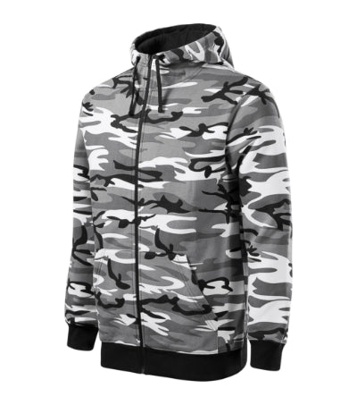 Camo Zipper - Felső férfi - szürke terepszín