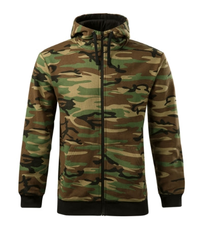Camo Zipper - Felső férfi - barna terepszín