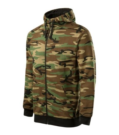 Camo Zipper - Felső férfi - barna terepszín