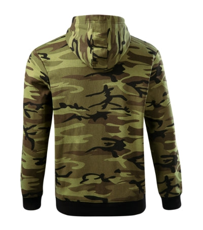 Camo Zipper - Felső férfi - zöld terepszín