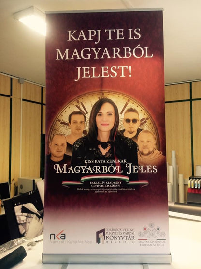 Roll-up banner nyomattal, szerkezettel