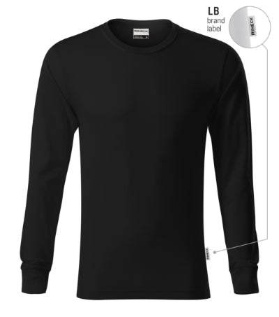 Resist LS - Póló unisex - fekete 01 (brand label)