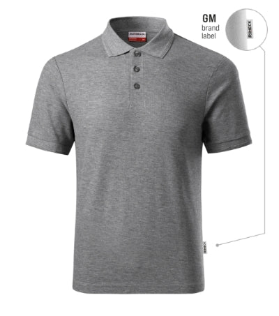 Reserve - Galléros póló férfi - sötétszürke melírozott 12 (brand label)