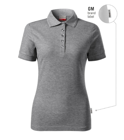 Reserve - Galléros póló női - sötétszürke melírozott 12 (brand label)