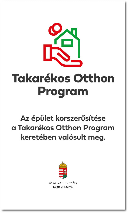 Takarékos Otthon Program projekt tábla 300×500 mm