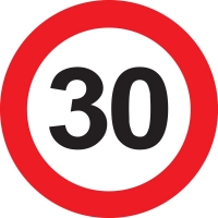 30-as sebességkorlátozó tábla