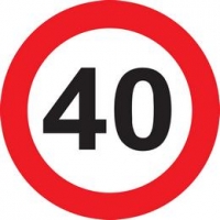 40 -es sebességkorlátozó tábla