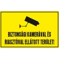 Biztonsági kamerával és riasztóval ellátott terület