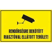 Rendőrségre bekötött riasztóval ellátott terület