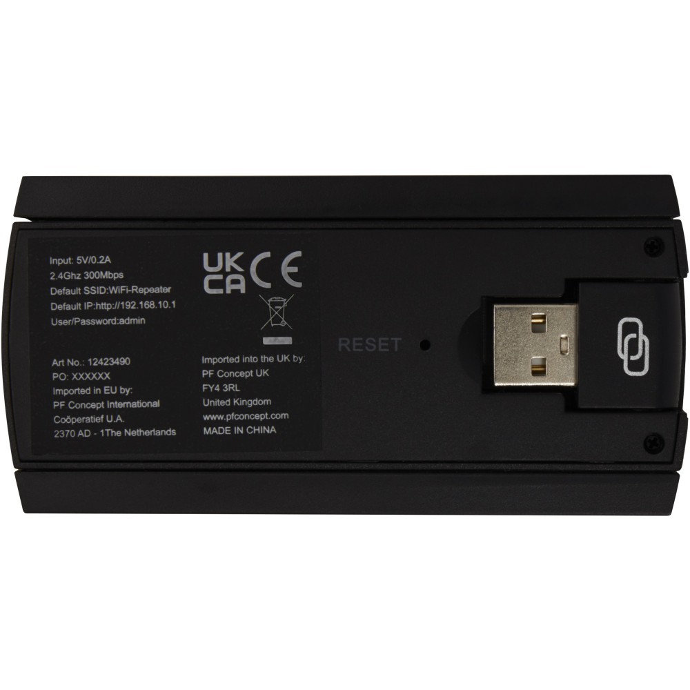 Adapt single band wi fi extender fekete