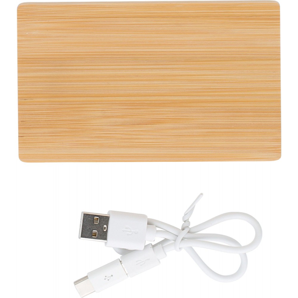 Bambusz powerbank 4000MAH natúr