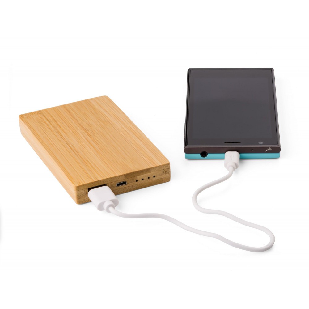 Bambusz powerbank 4000MAH natúr