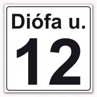 Házszámtábla 20x20 cm