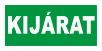 Kijárat tábla