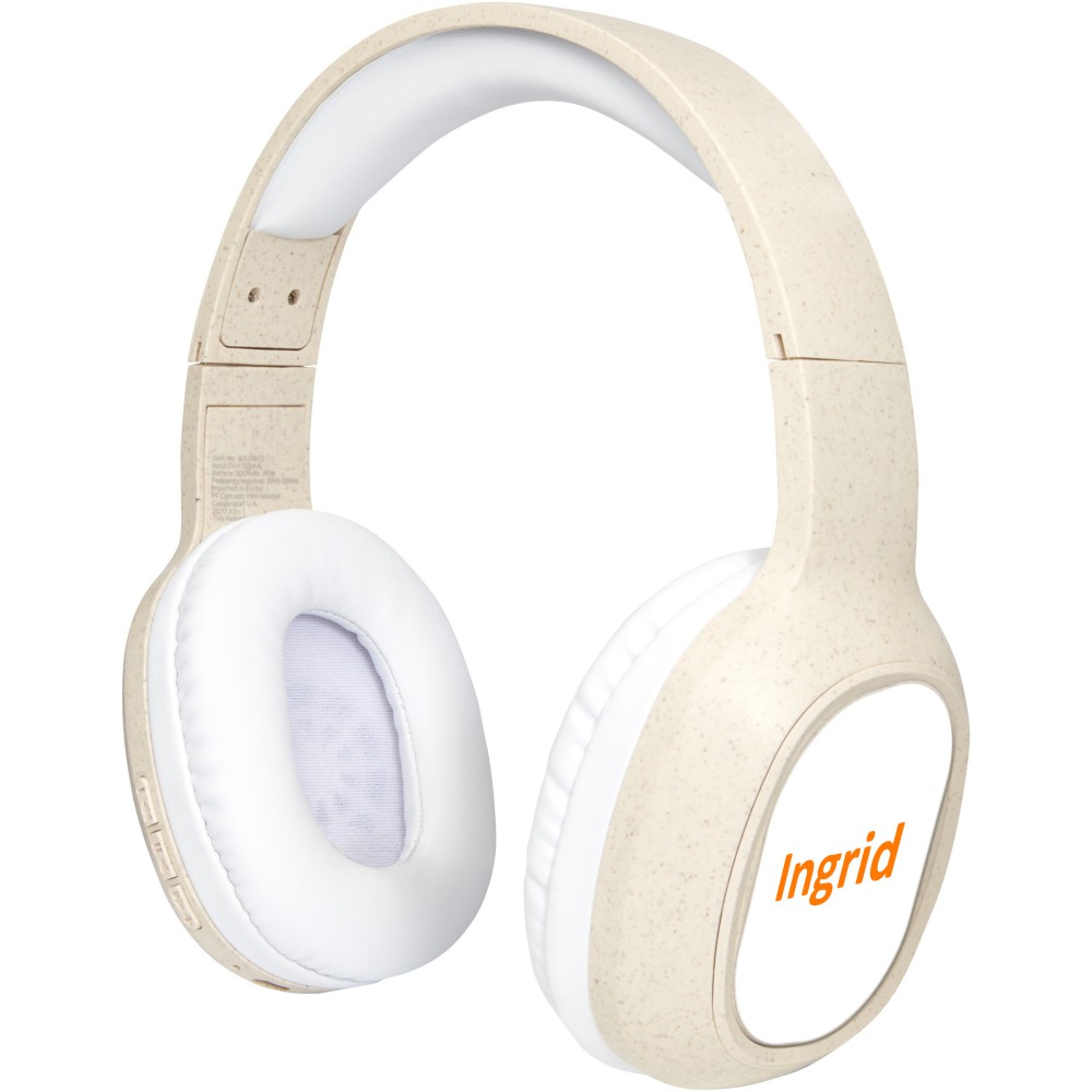 Riff bluetooth fejhallgató szalmából bézs