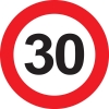 30-as sebességkorlátozó tábla