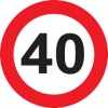 40 -es sebességkorlátozó tábla
