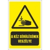 A kéz sérülésének veszélye