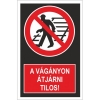 A vágányon átjárni tilos!