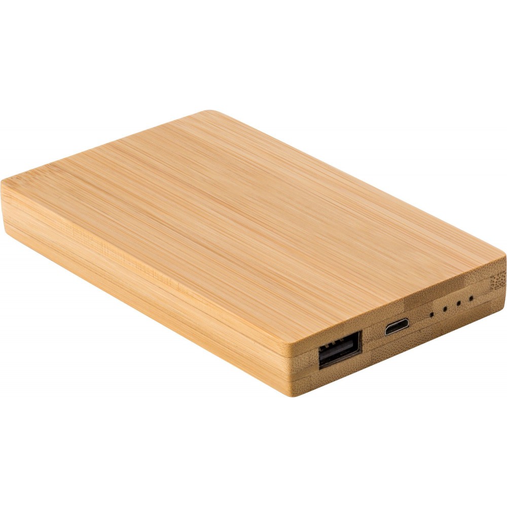Bambusz powerbank 4000MAH natúr