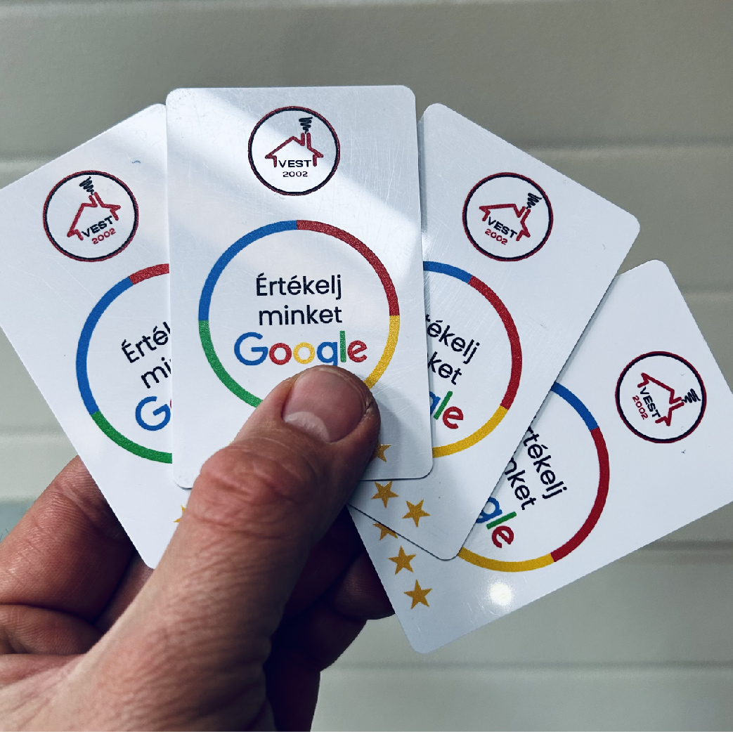 Google értékelésgyűjtő kártya