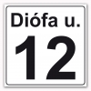 Házszámtábla 20x20 cm