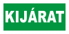 Kijárat tábla